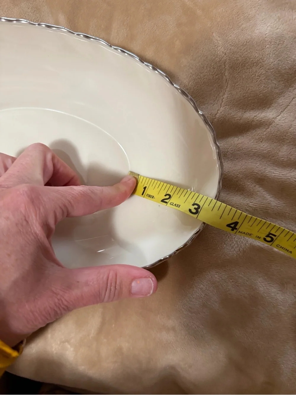 Vintage Lenox Weatherly Cream Scalloped Edge Serving Bowls Set of 2